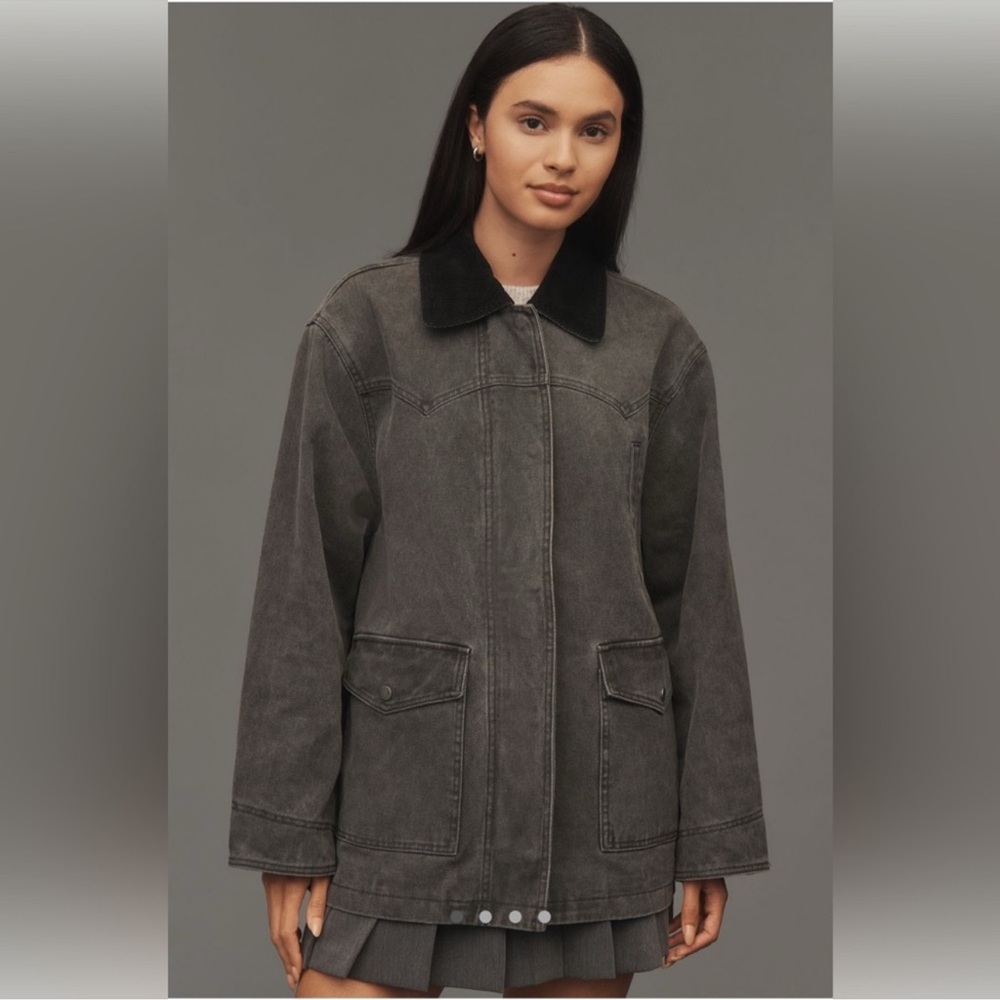Pilcro Charcoal Jean Barn Jacket NWT size Xl